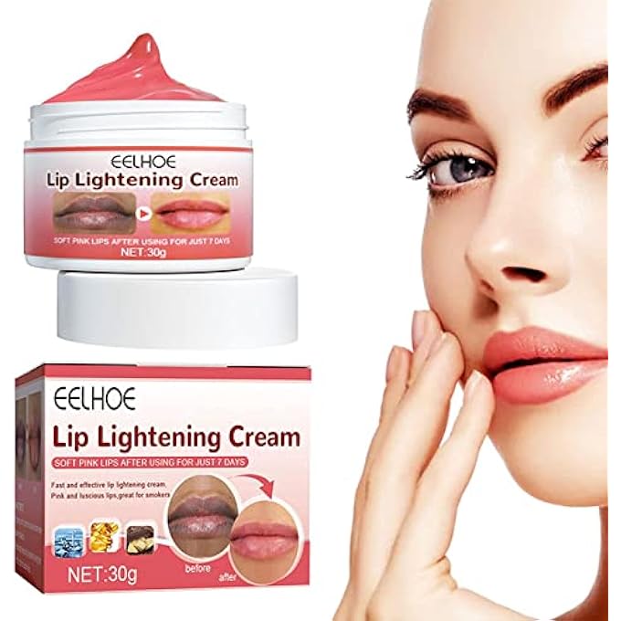 EELHOE LIP LIGHTENING FOR DARK LIPS - MOISTURIZING ORGANIC LIP WHITENING CREAM WITH COCOA BUTTER & VITAMIN E OIL,30G LIP BRIGHTENING FOR SMOKERS, NOURISHING LIP CARE REPAIR DRY AND CRACKED LIPS - Image 2